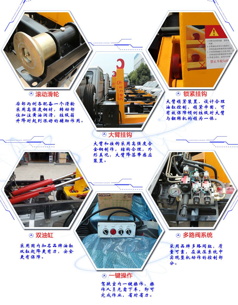 長安3方勾臂式垃圾車(單輪)