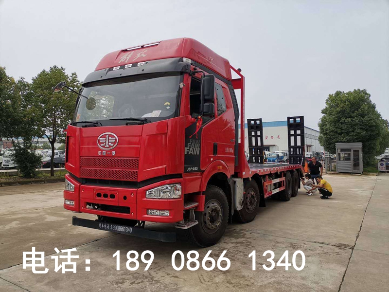 解放J6前四后八平板運(yùn)輸車 解放J6前四后八平板運(yùn)輸車圖片